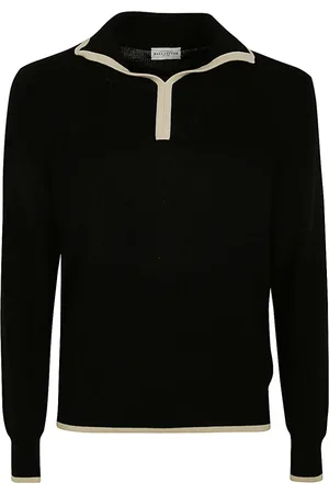 BALLANTYNE Truien, Heren, Zwart, M, Stijlvolle Gebreide Pullover Sweater