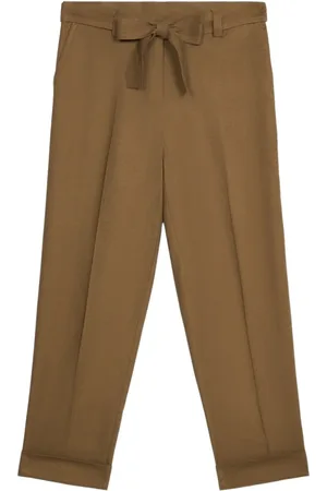 Oltre Broeken, Dames, Groen, 3Xl, Linnen, Chino broek in linnenmix