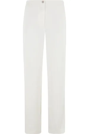 SEVENTY BY SERGIO TEGON Broeken, Dames, Wit, S, Gebreide broek Elastische taille Zijzakken
