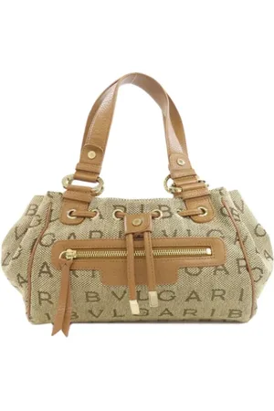 Bvlgari Pre-owned, Dames, Bruin, ONE Size, Tweedehands Canvas handtassen
