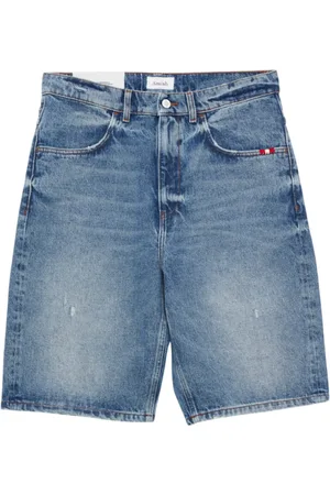 AMISH Korte broeken, Heren, Blauw, W32, Denim, Relaxed Fit Denim Bermuda Shorts