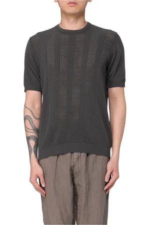 DRUMOHR Truien, Heren, Groen, L, Gestreepte Crewneck Trui