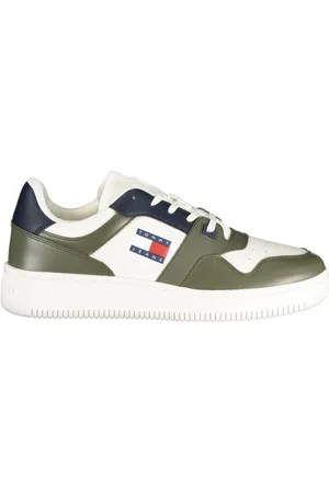 Tommy Hilfiger Schoenen, Heren, Groen, 45 EU, Polyester, Groene Polyester Sneaker
