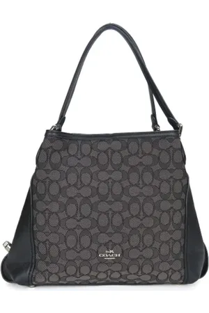 Coach Pre-owned, Dames, Grijs, ONE Size, Leer, Tweedehands Canvas handtassen