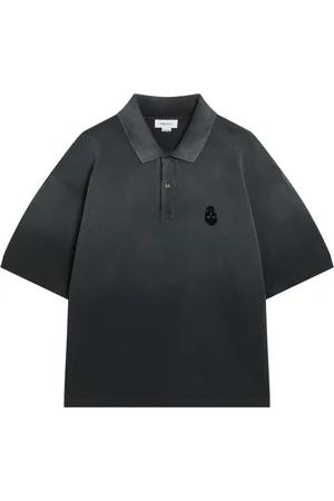 Alexander McQueen Tops, Heren, Zwart, L, Polo met Korte Mouwen