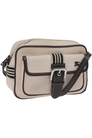 Burberry Pre-owned, Dames, Roze, ONE Size, Leer, Pre-owned Canvas shoulder-bags