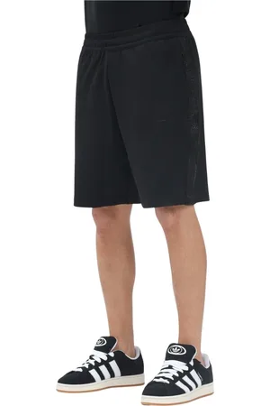 EA7 Korte broeken, Heren, Zwart, XL, Sportieve Zwarte Shorts Lente Zomer