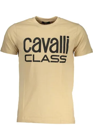 Roberto Cavalli Tops, Heren, , 2Xl, Katoen, Katoenen Crew Neck T-Shirt