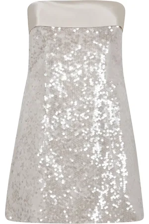 Serafini Kleedjes, Dames, Grijs, S, Polyester, Elegante Naakt Jurk Ss 25