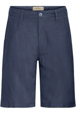 Blend Korte broeken, Heren, Blauw, XL, Trendy Chino Shorts met Zakken