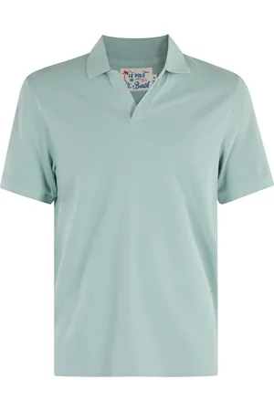 MC2 SAINT BARTH Tops, Heren, Groen, S, Katoen, Salie Piquet Polo Shirt
