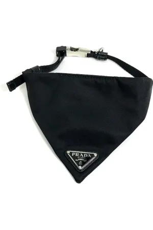 Prada Pre-owned, Dames, Zwart, ONE Size, Pre-owned Fabric scarves