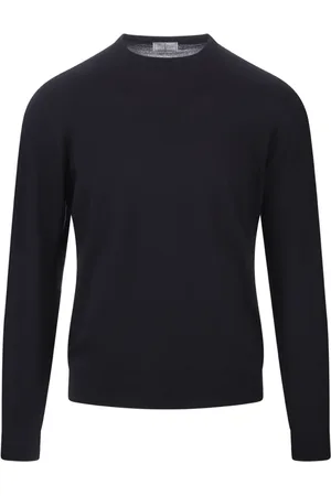 FEDELI Truien, Heren, Blauw, 2Xl, Wol, Blauwe Wollen Trui