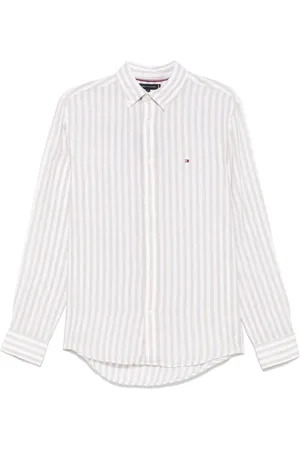 Tommy Hilfiger Overhemden, Heren, , L, Gestreept Overhemd met Logodetail