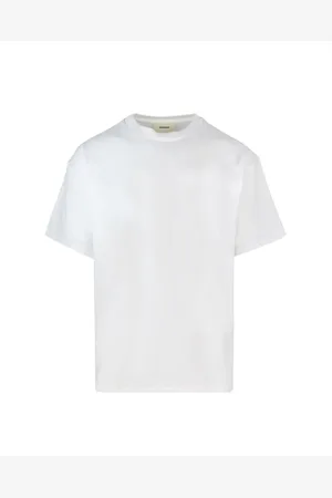 A PAPER KID Tops, Heren, Wit, M, Katoen, Witte T-shirts en Polos met parelbelettering