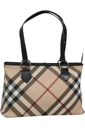 Burberry Pre-owned, Dames, , ONE Size, Leer, Tweedehands leren handtassen