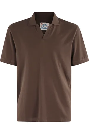 MC2 SAINT BARTH Tops, Heren, Bruin, XL, Katoen, Bruine Piquet Polo Shirt