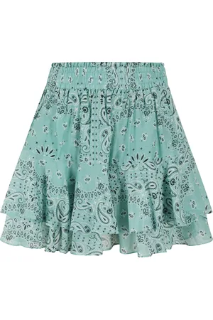 MC2 SAINT BARTH Rokken, Dames, Groen, XS, Katoen, Groene Bandana Print Mini Rok
