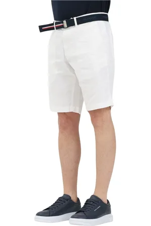 Tommy Hilfiger Korte broeken, Heren, Wit, W38, Katoen, Witte casual shorts lente zomer