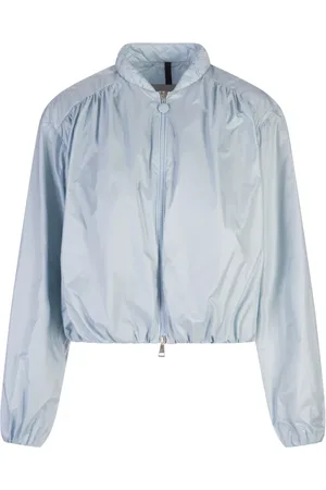 Moncler Jassen, Dames, Blauw, S, Polyester, Blauwe Pufferjas met Polyester Vulling