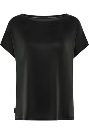RRD Tops, Dames, Zwart, XL, Cupro Square T-shirt voor vrouwen