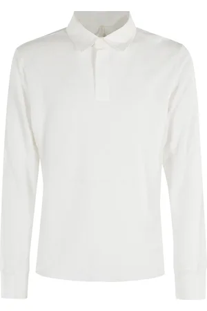 Sunflower Tops, Heren, Wit, M, Katoen, Lange Mouw Rugby Wafel Polo Tee