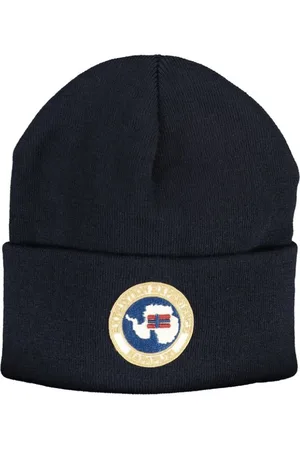 Napapijri Accessoires, Heren, Blauw, ONE Size, Blauwe Acryl Hoed & Mutsen