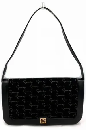 Givenchy Pre-owned, Dames, Zwart, ONE Size, Leer, Pre-owned Suede shoulder-bags