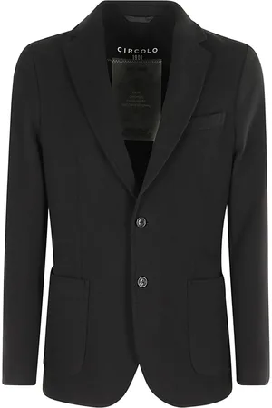 Circolo Jassen, Heren, Zwart, 2Xl, Cashmere Jersey Jas