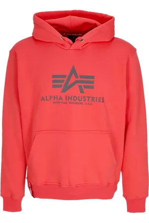 Alpha Industries Sweatshirts & Hoodies, Heren, Rood, XL, Katoen, Rode Basic Hoodie met Kangoeroezak