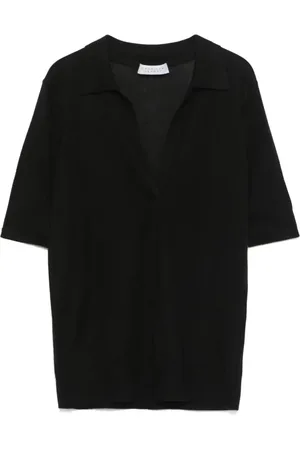 GABRIELA HEARST Tops, Dames, Zwart, S, Klassieke Polo Shirt voor Mannen