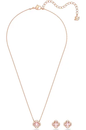 Swarovski Accessoires, Dames, Roze, ONE Size, Dames sieradenset Lucky Clover UNA 5516488