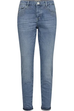 Mos Mosh Jeans, Dames, Blauw, W31, Katoen, Lupin Boyfriend Jeans Lichtblauw