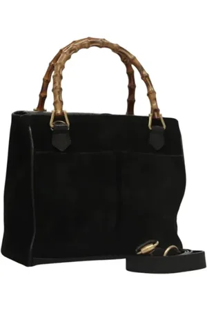 Gucci Pre-owned, Dames, Zwart, ONE Size, Suède, Pre-owned Suede handbags