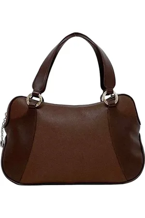 Bvlgari Pre-owned, Dames, Bruin, ONE Size, Leer, Tweedehands leren handtassen