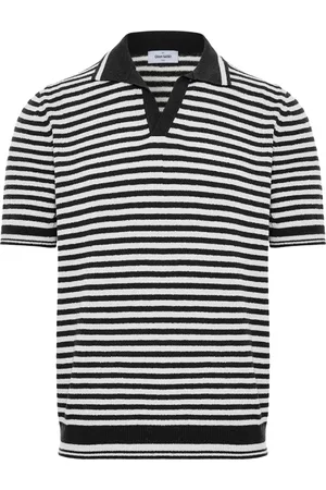 Gran Sasso Tops, Heren, Zwart, L, Katoen, Gemengd katoenen poloshirt, gemaakt in Italië