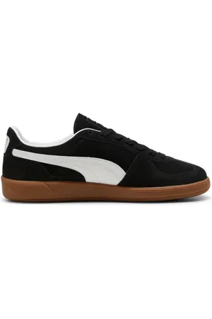 PUMA Schoenen, Heren, Zwart, 42 1/2 EU, Zwart Wit Unisex Schoen Palermo Stijl