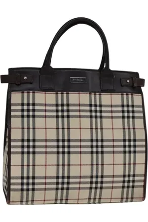 Burberry Pre-owned, Dames, , ONE Size, Leer, Tweedehands Canvas handtassen