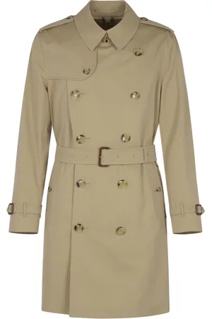 Burberry Mantels, Heren, Geel, 2Xl, Katoen, Heritage Trench Coat