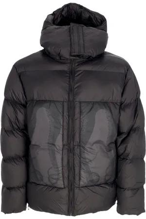 Octopus Jassen, Heren, Zwart, M, Polyester, Zwarte Puff Jas met Capuchon