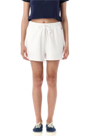 Ralph Lauren Korte broeken, Dames, Wit, S, Katoen, Comfortabele Fleece Shorts voor Mannen