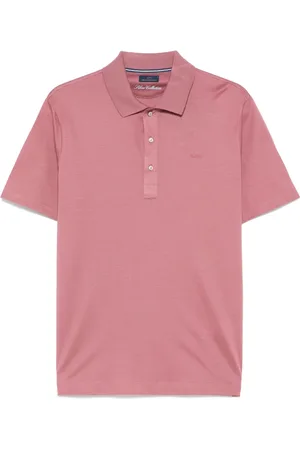 Paul & Shark Tops, Heren, Roze, M, Katoen, Klassieke katoenen poloshirt gemaakt in Italië