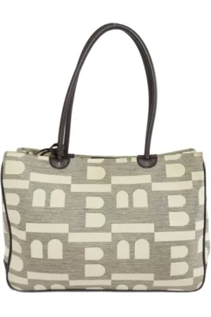 Bally Pre-owned, Dames, Wit, ONE Size, Tweedehands Canvas handtassen