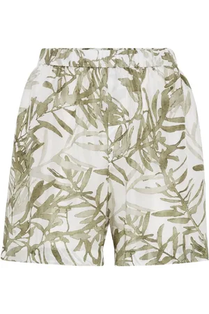 Brunello Cucinelli Korte broeken, Dames, Groen, M, Katoen, Elegante Shorts