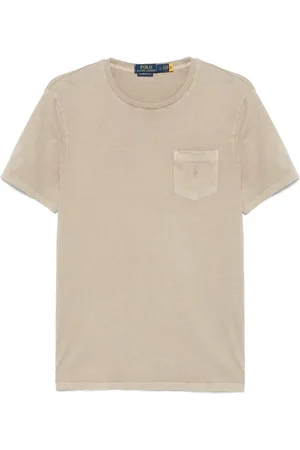 Ralph Lauren Tops, Heren, Groen, L, Katoen, Groen T-shirt met Zak