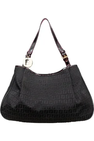 Fendi Pre-owned, Dames, Zwart, ONE Size, Leer, Pre-owned Canvas fendi-bags