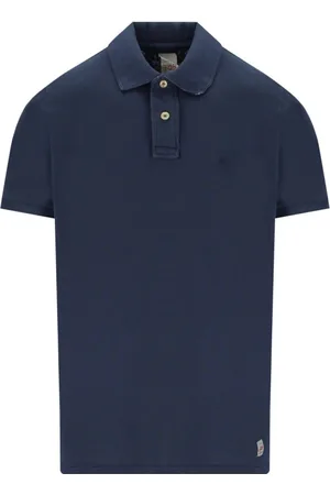 BOB der Bär Tops, Heren, Blauw, L, Katoen, Bloemen Polo Shirt in Blauw