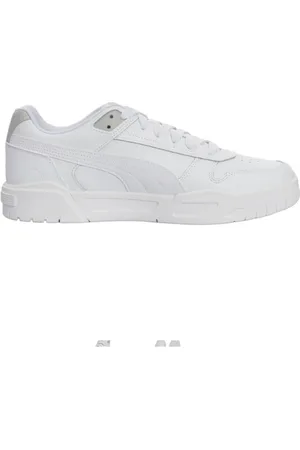PUMA Schoenen, Heren, Wit, 40 EU, Klassieke Leren Sneaker met Gouden Logo