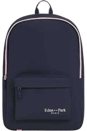 Eden Park Tassen, Heren, Blauw, ONE Size, Canvas logo rugzak - Blauw model