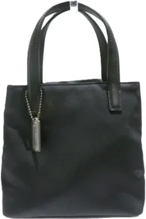 Coach Pre-owned, Dames, Zwart, ONE Size, Nylon, Tweedehands Canvas handtassen